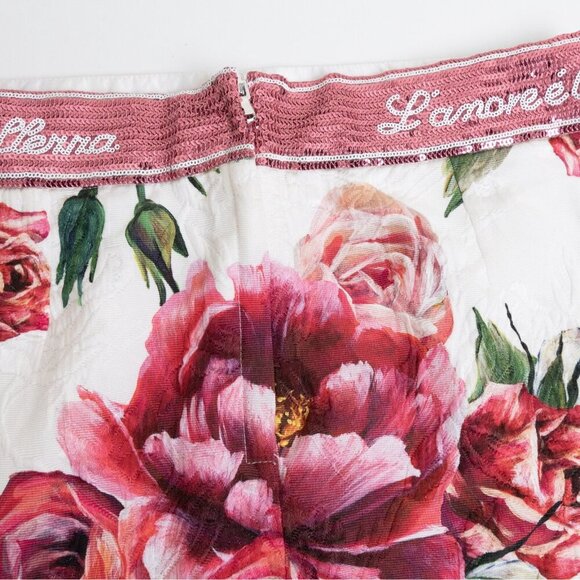 Dolce & Gabbana Skirt Floral Jacquard Sequin Waistband XS/S Girls 11/12 - Picture 8 of 16